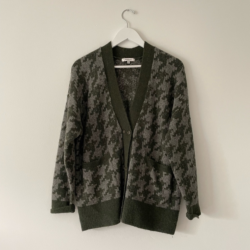 Madewell Houndstooth cardigan